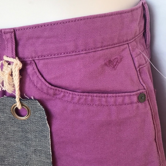 New Roxy Purple Denim Jean Mini Skirt Size 5 - Picture 4 of 8